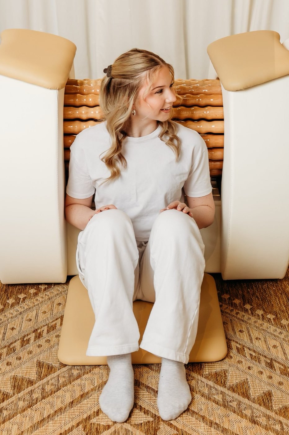 Body Roll Massage wooden roller machine at Body Roll Spa Sherwood Park